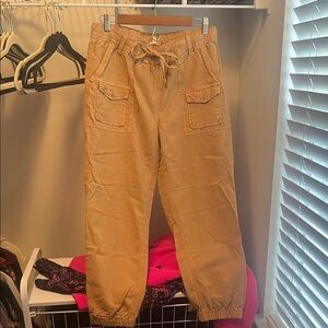 Aerie Tan Casual Cargo Style Joggers
